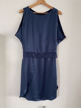 Derek Lam Fall 2010 Midnight Blue Satin Sleeveless Mini Dress